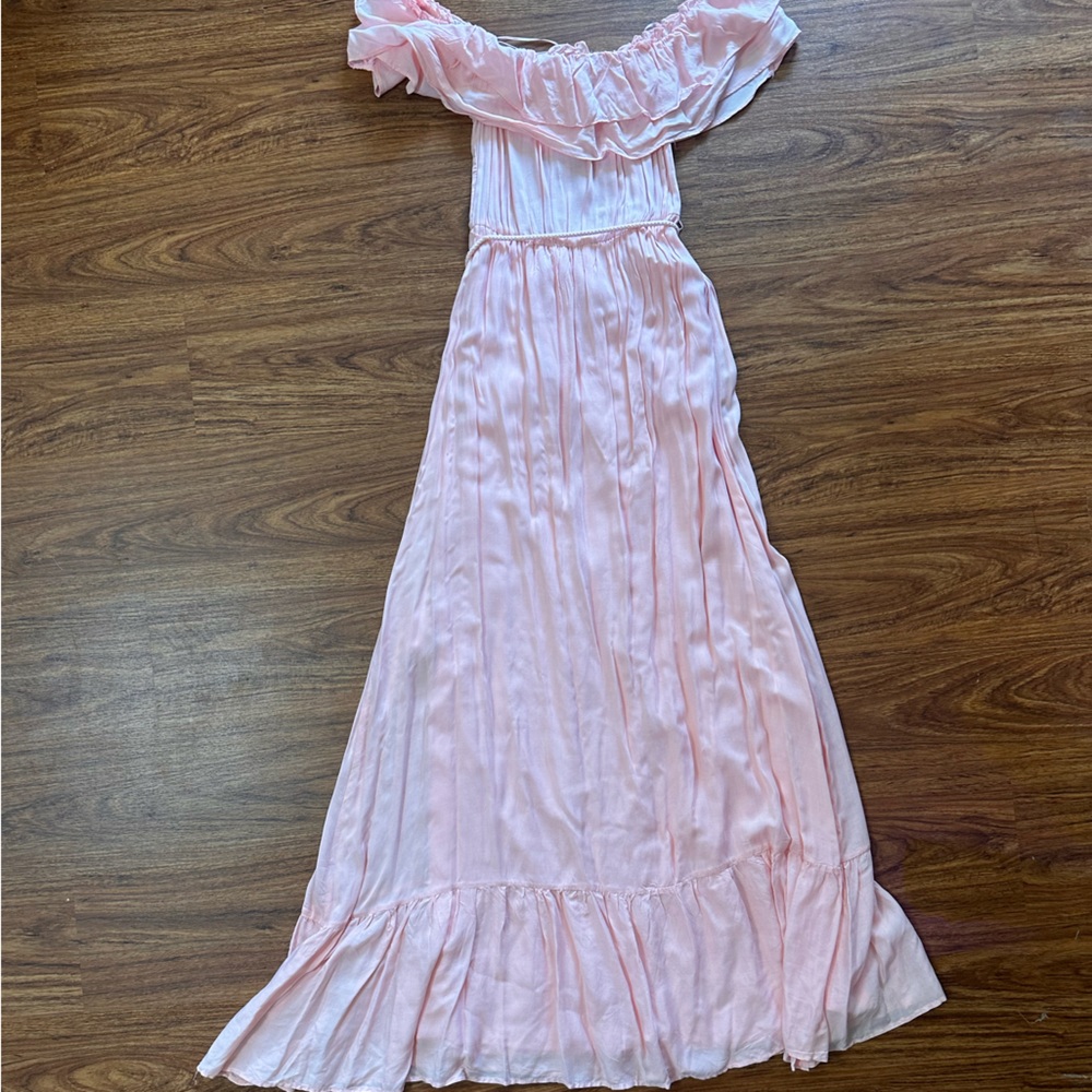 NWT Dress Day Elegant Off-Shoulder Pink Maxi Dress - Picture 7 of 7